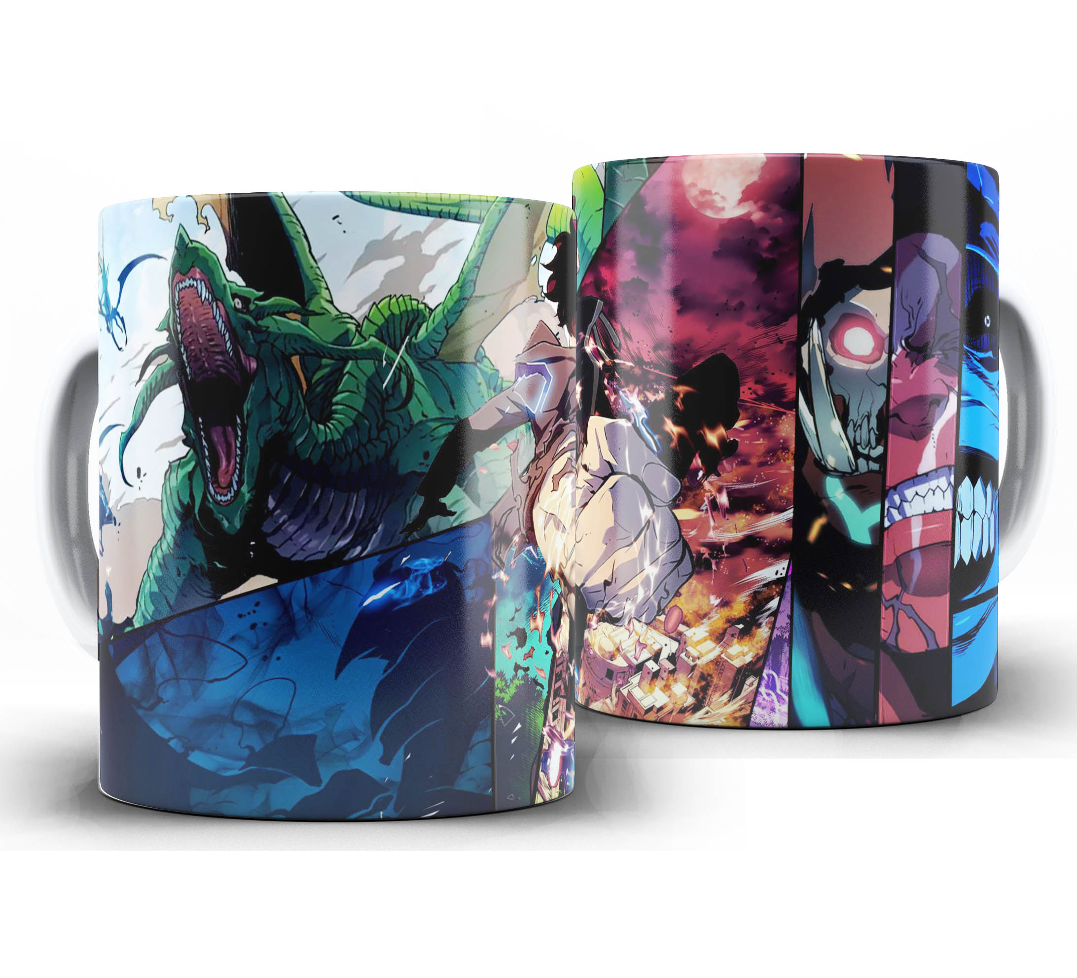 Caneca Anime - Solo Leveling W11 - JinWoo Fight